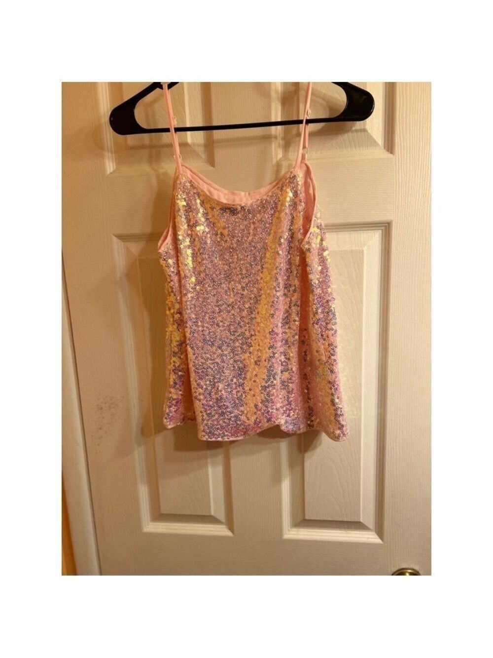 SHEIN Pink Sequin Tank Top Size M- women’s